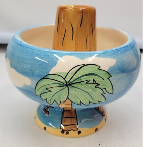 Palm Tree Volcano Drinking Bowl - Picture 1 of 11